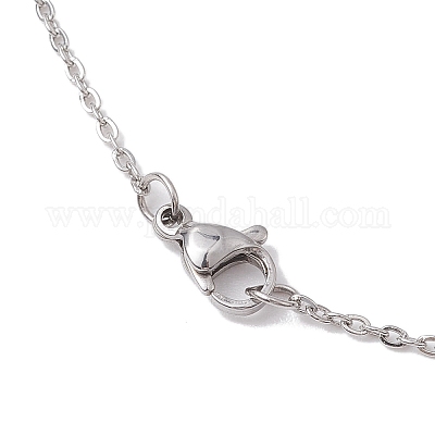 Не тускнеющие полые бабочки ожерелья из нержавеющей стали 304 NJEW-JN04814-01-1