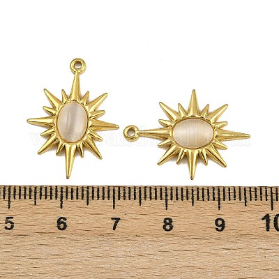 Подвески из нержавеющей стали 304 «кошачий глаз» STAS-L302-11G-1