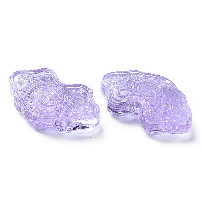 Perle di lampwork irregolari fatte a mano trasparenti&nbsp;LAMP-T017-11E-1