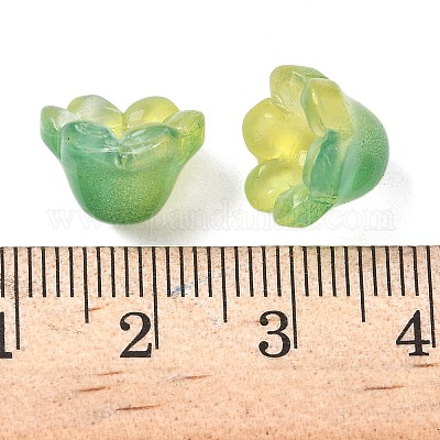 Прозрачные шапочки из стеклянных бусин GLAA-B028-01C-1