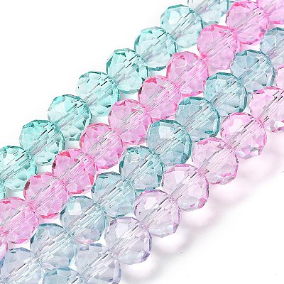 Прозрачные окрашенные стеклянные бусины DGLA-A034-T8mm-A10-1