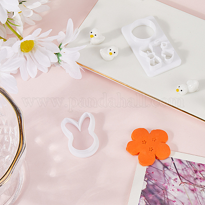 2 шт. 2 пластиковых формочки для глины DIY-GF0009-29-1