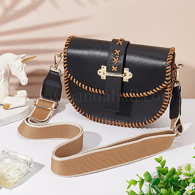 Широкие ручки сумки из полиэстера жаккардового плетения в этническом стиле&nbsp;FIND-WH0136-40B-1