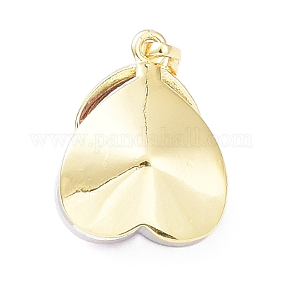 Настоящие 18-каратные позолоченные подвески из латуни с микропаве из кубического циркония KK-G466-02G-1