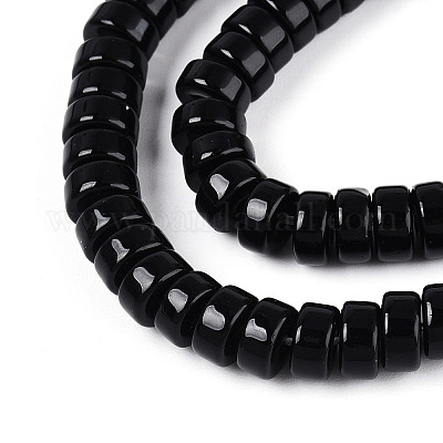 Непрозрачные сплошные цветные стеклянные бусины GLAA-N026-3x6mm-11-1