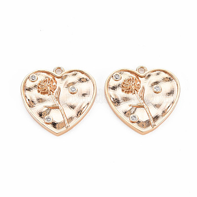 Подвески из латуни с микро паве ко Дню матери KK-S364-186-1
