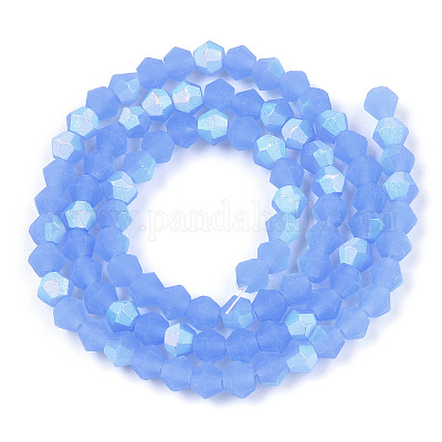 Нити биконусов из матового стекла GLAA-F029-JM4mm-A04-1