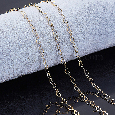 5m Real 18K Gold Plated Brass Link Chains Necklace Bracelet Chains