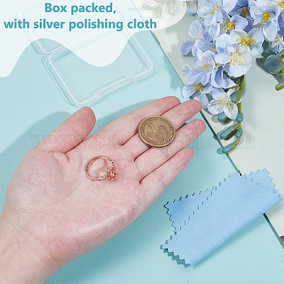 Регулируемый 925 овальный компонент кольца из стерлингового серебра с микропаве из кубического циркония STER-BC0003-56RG-1