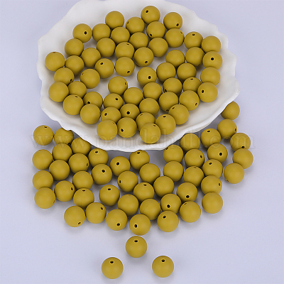 Круглые силиконовые фокусные бусины SI-JX0046A-71-1