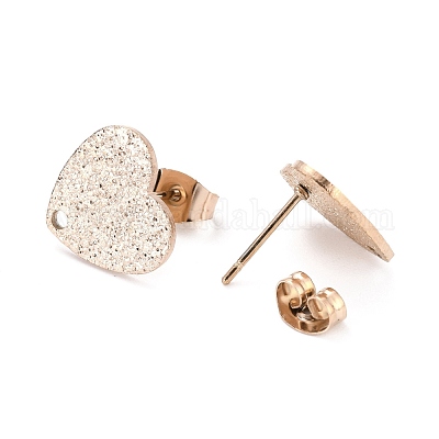 Ионное покрытие (ip) 304 нержавеющая сталь гвоздики фурнитура для сережек STAS-I183-02B-RG-1