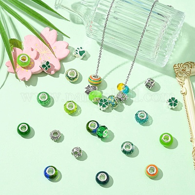 50шт смоляные европейские бусины RESI-CJC0050-01A-1