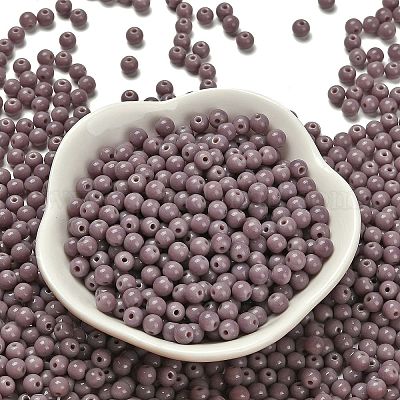 Непрозрачные цветные стеклянные бусины SEED-C001-02B-04-1