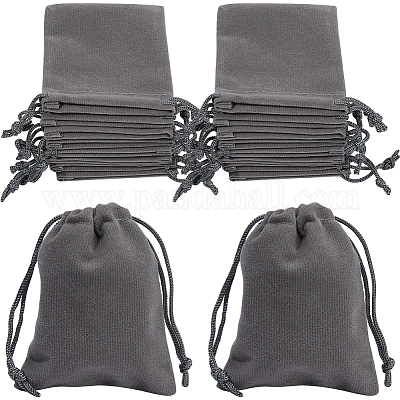 Подарочные пакеты на шнурке из бархата&nbsp;ABAG-BBC0001-10B-01-1