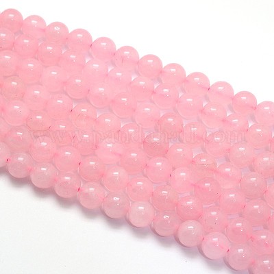 Естественно розовый кварц круглые бусины пряди G-O047-04-8mm-1