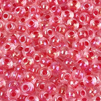 Внутри цветные прозрачные стеклянные бусины&nbsp;SEED-T009-01E-1