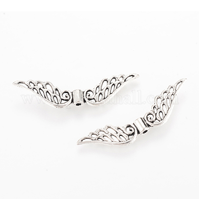 Сплавочные овальные бусины тибетского стиля  TIBEB-Q067-36AS-RS-1