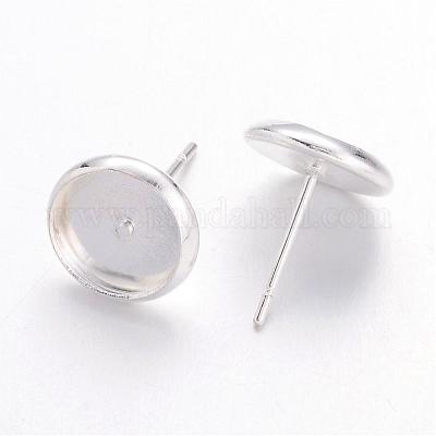 Латунь сеттинги серьга IFIN-Q006-S-1