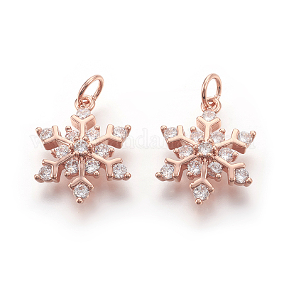 Латунные микро проложить кубического циркония подвески KK-F774-10RG-NR-1