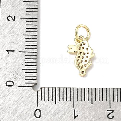 Латунные микро проложить кубического циркония подвески ZIRC-I356-15G-05-1