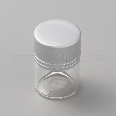 Стеклянная пустая бутылка для таблеток с алюминиевыми завинчивающимися крышками CON-WH0092-44A-1