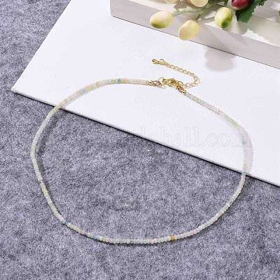 Колье из морганита с натуральным морганитом NJEW-JN03404-01-1