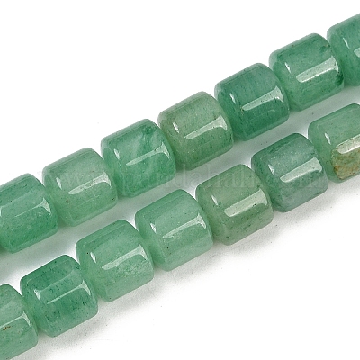 Естественный зеленый авантюрин бисер нитей G-G275-D01-10x10mm-1