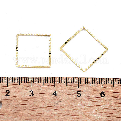 Латунные бусины в оправе KK-M288-01G-F-1