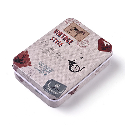 Шаблон почтового штемпеля жесть пустые коробки CON-WH0073-15C-1