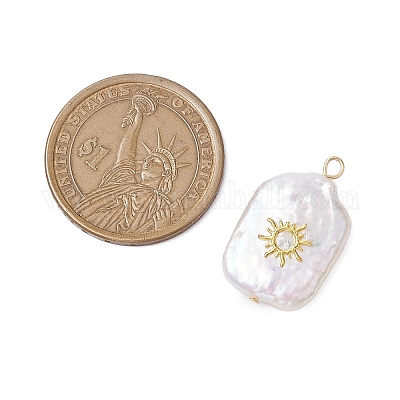 3 шт. 3 стиля подвески из натурального барочного жемчуга Кеши PALLOY-JF02913-02-1