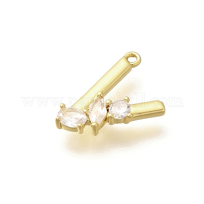 Латунные микро проложить кубического циркония подвески KK-M310-01G-22-1