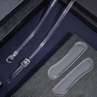 4 пара 2-х стилевых прозрачных шнурков из ТПУ и силиконовых наклеек DIY-NB0006-70-1