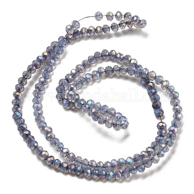 Прозрачная выпечка окрашенные стеклянные бусины нити DGLA-F002-02A-01-1