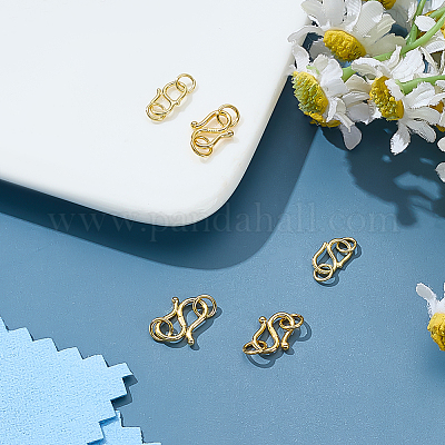 6 шт. 3 стиля 925 S-образные застежки из стерлингового серебра STER-ME0001-38-1