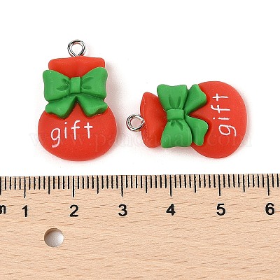 Подвески из непрозрачной смолы на рождественскую тематику RESI-S08-05D-1