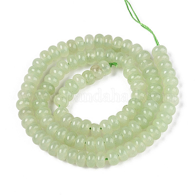 Окрашенные природные белый нефрит бисер пряди G-T139-59A-13-1