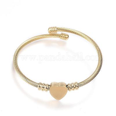 Браслеты-зажимы из хирургической нержавеющей стали 316 BJEW-D437-A37-G-1