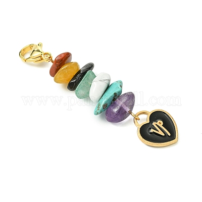 12 шт. 12 стиля сплав эмаль сердце созвездие кулон украшение HJEW-JM02631-1