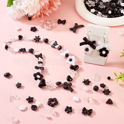 100 г прозрачных и непрозрачных акриловых бусин TACR-TA0001-57G-1