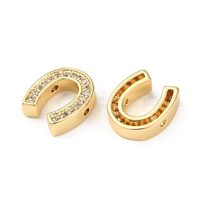 Латунные микро проложить кубического циркония бусы KK-K408-12G-1