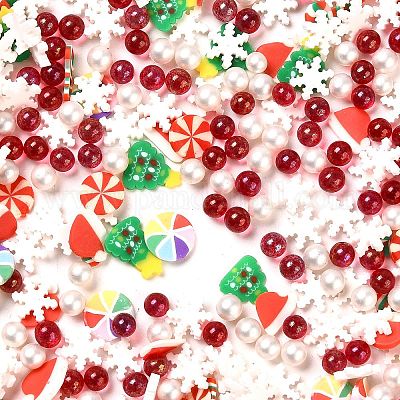 Рождественская тема ручной работы из полимерной глины кабошоны CLAY-Q004-07A-1