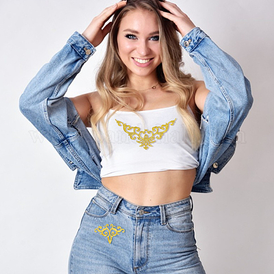 12 шт. 6 стиля полиэстер компьютерная вышивка термоприклеиваемые/пришивные нашивки PATC-GO0001-09-1