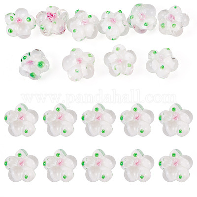 Perle di lampwork fatte a mano da 10 pz&nbsp;LAMP-TADJ0001-01B-1