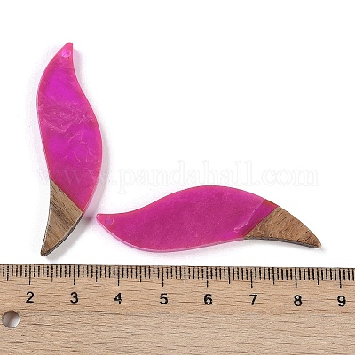 Большие подвески из смолы и дерева WOOD-F015-18D-1