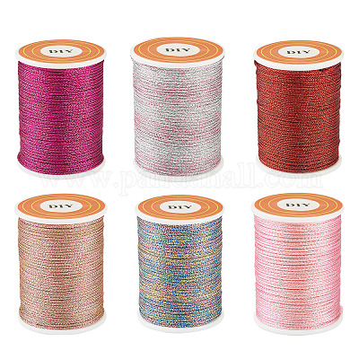 6 рулон полиэстеровой металлизированной нити 6 цветов OCOR-TA0002-82A-1