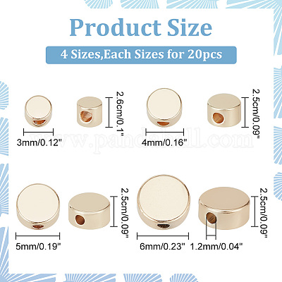 80шт 4 стильные латунные бусины KK-AR0003-54-1