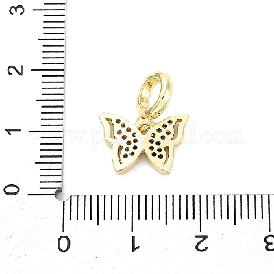 Латунь микропейв кубический цирконий европейские подвески с подвесками KK-D325-21G-03-1