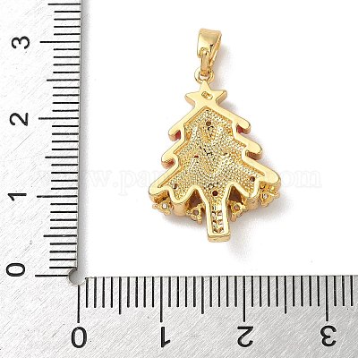 Рождественские латунные подвески с микропаве из фианита KK-K305-07A-01-1