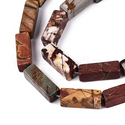 Нити бусин из натуральной яшмы пикассо/полихромной яшмы G-T141-104-1