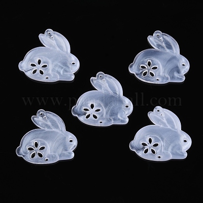 Encantos de conector de acrílico transparente&nbsp;OACR-K005-01-1